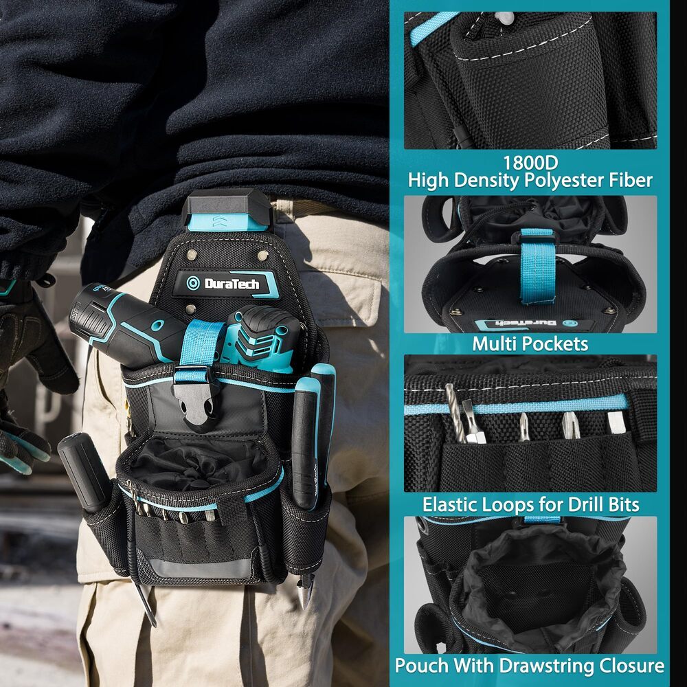 DuraTech Drill Holster with Quick Release Buckle for Electric Drills and DIY Use