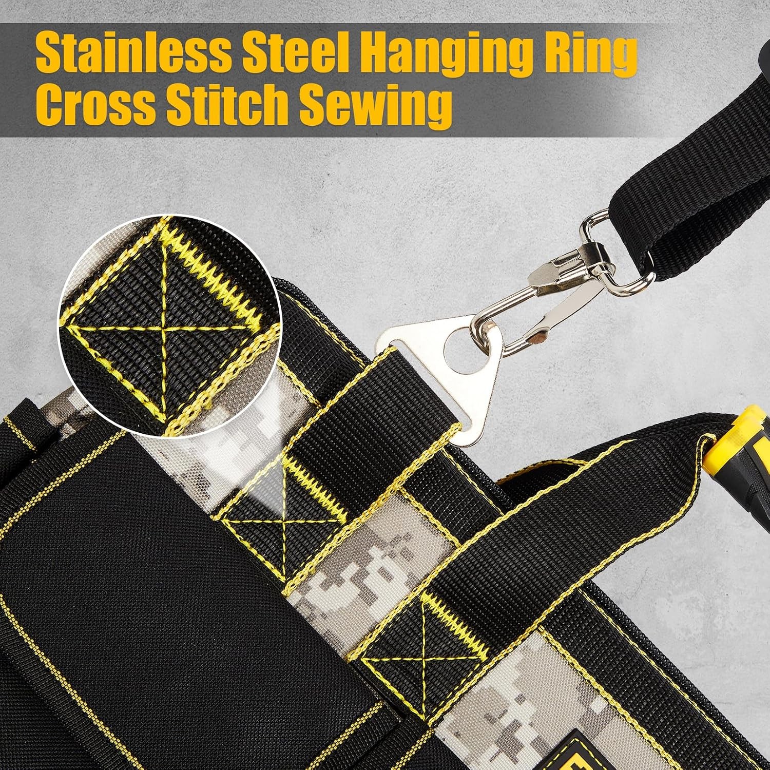 20Inch Heavy Duty Waterproof Tool Tote Wide Mouth Molded Base Shoulder Strap Bag