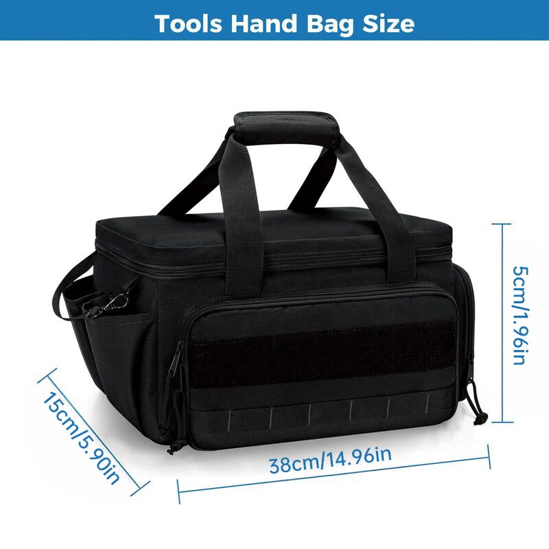 14″ Heavy-Duty Tool: 2 Bags + Non-Slip Organizer (for Electricians, Multi-Pocket