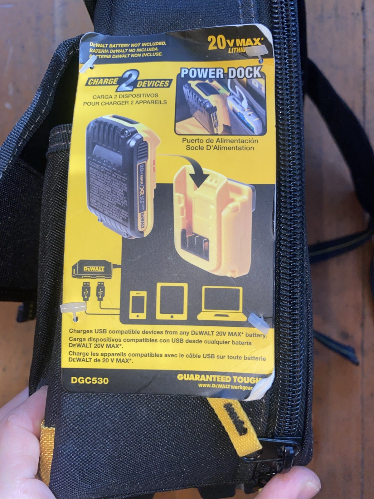 Dewalt 20v Backpack Dgc530 W/ Charging Dock 23 Pocket