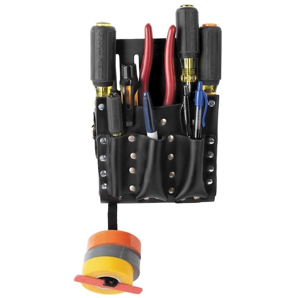 Klein Tools 5190 Black Leather 10 Pockets, 5190