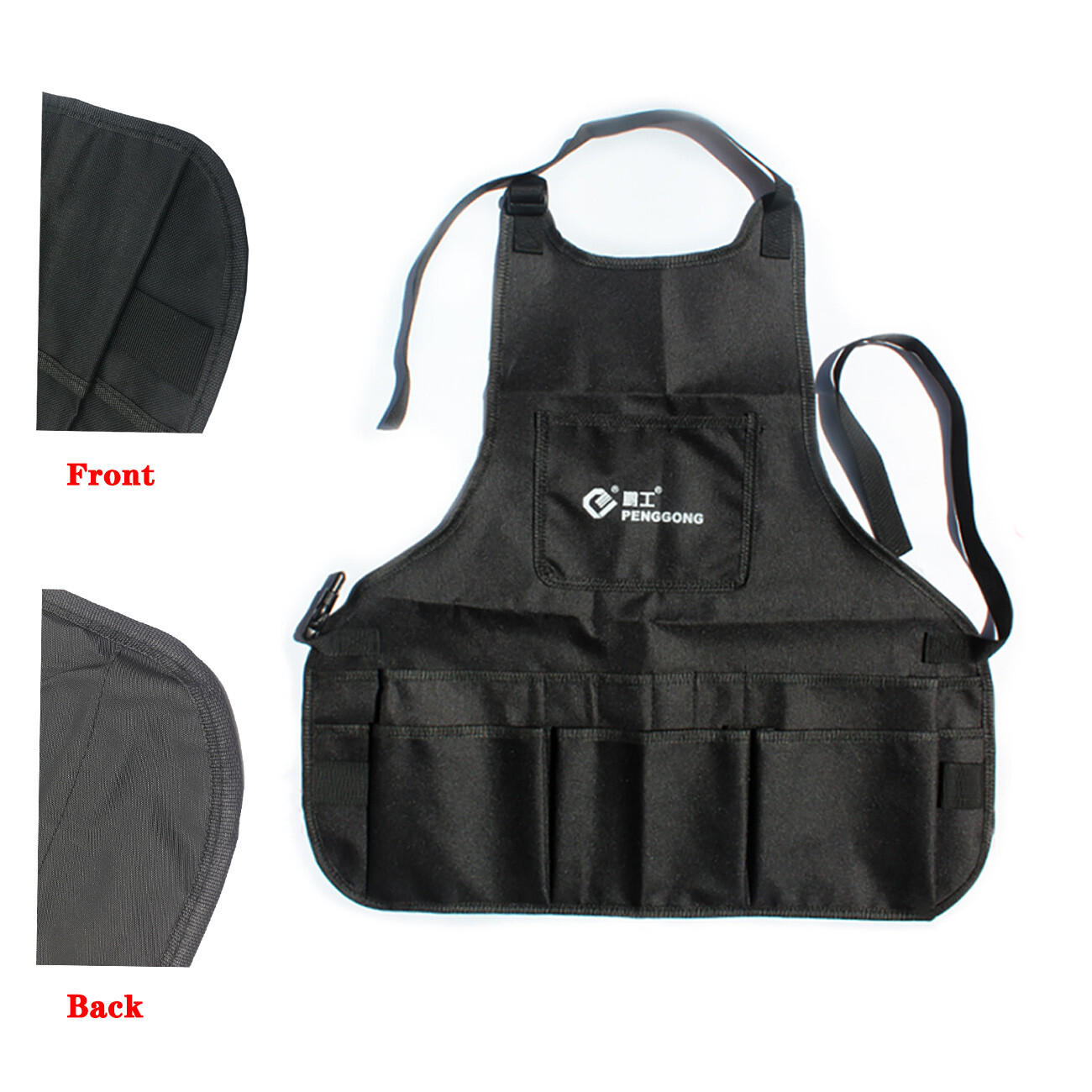 Portable Apron Tool Bag Multiple pocket waterproof 600D Oxford cloth for Garden