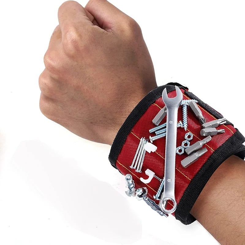 Magnetic Wristband Tool Belt with 15 Strong Magnets for Holder Holding Screws