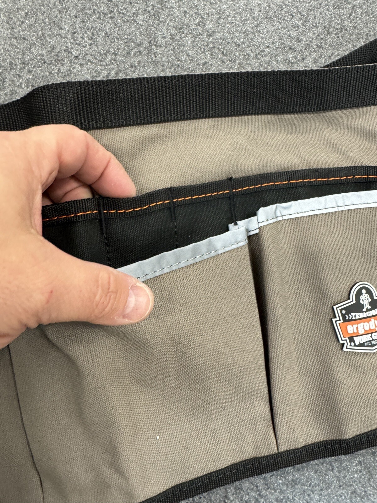 Ergodyne Arsenal 5706 Canvas Waist Tool Apron with 13 Pockets, Gray (d1)