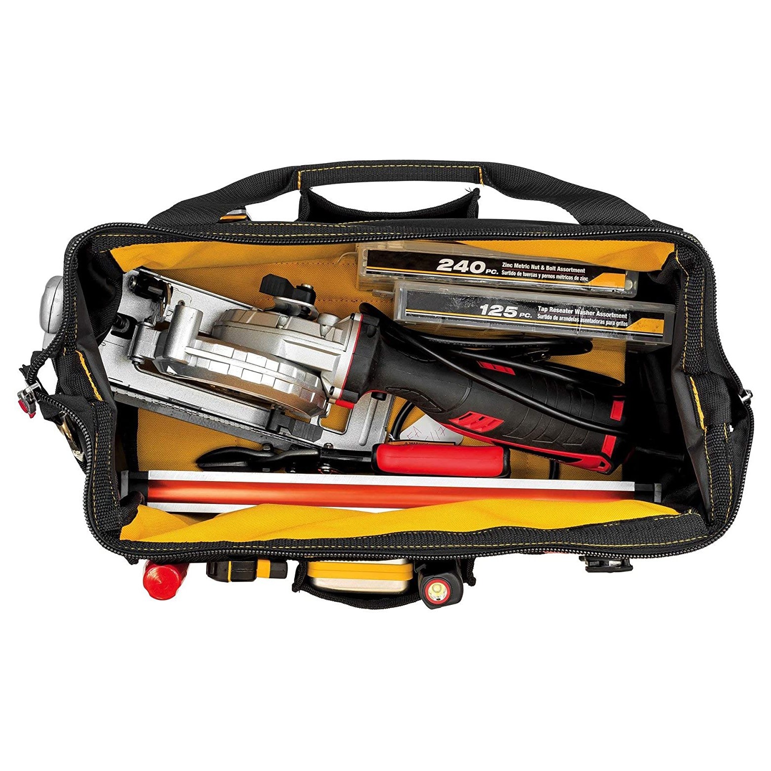 Cat 16 in. Tech Widemouth Tool Bag 14 Pocket Heavy Duty 1680D Polyester-980206N