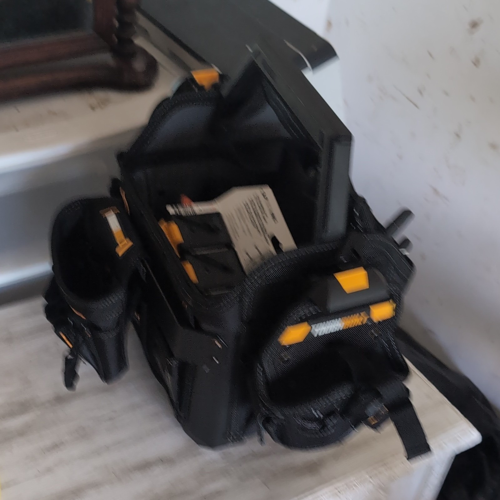 TOUGHBUILT M Tool Tote Size M w/ ClipTech Pouch & 3pc ClipTech Hubs Black/Orange