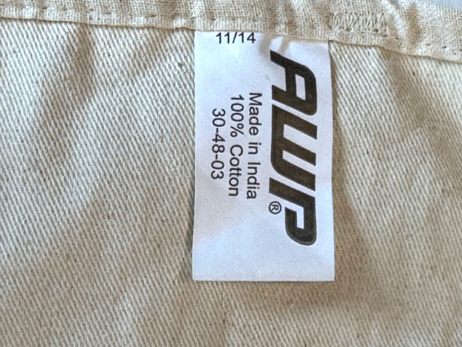 Lowe’s Canvas Tool Apron Waist Belt New Two Pockets White Cotton AWP