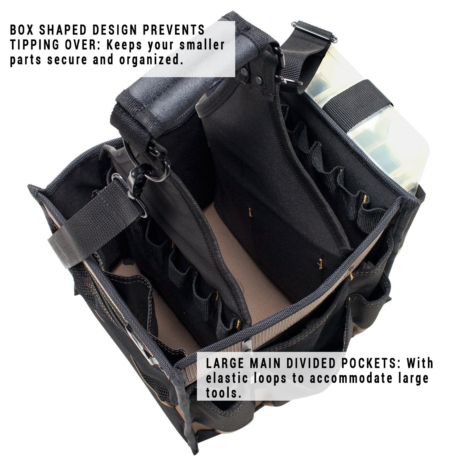 CLC Custom LeatherCraft 1528 Large Tool Carrier, Black