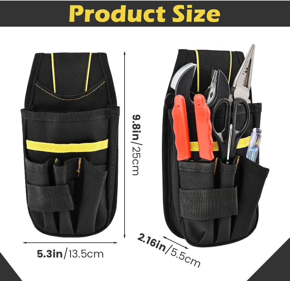 Small Electrician Tool Pouch Utility Belt Bag 600D Oxford Cloth HVAC Handyman