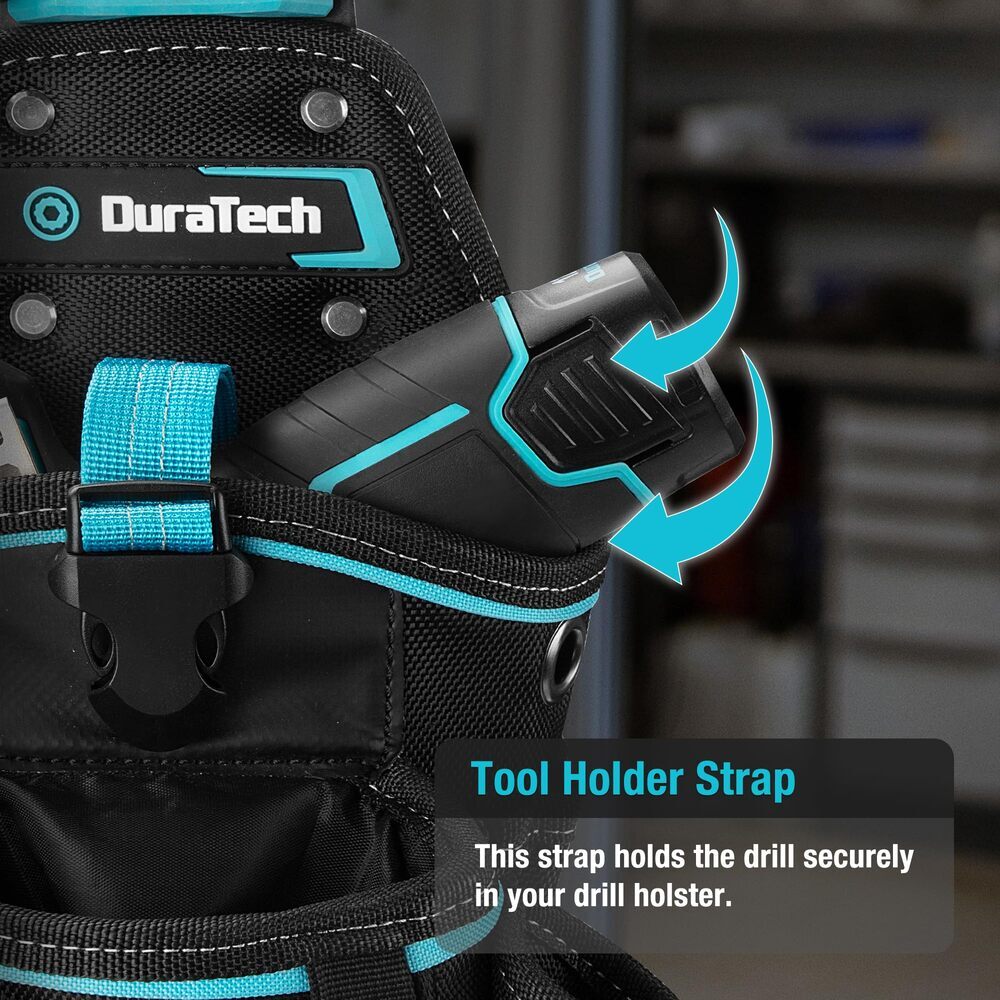 DuraTech Drill Holster with Quick Release Buckle for Electric Drills and DIY Use