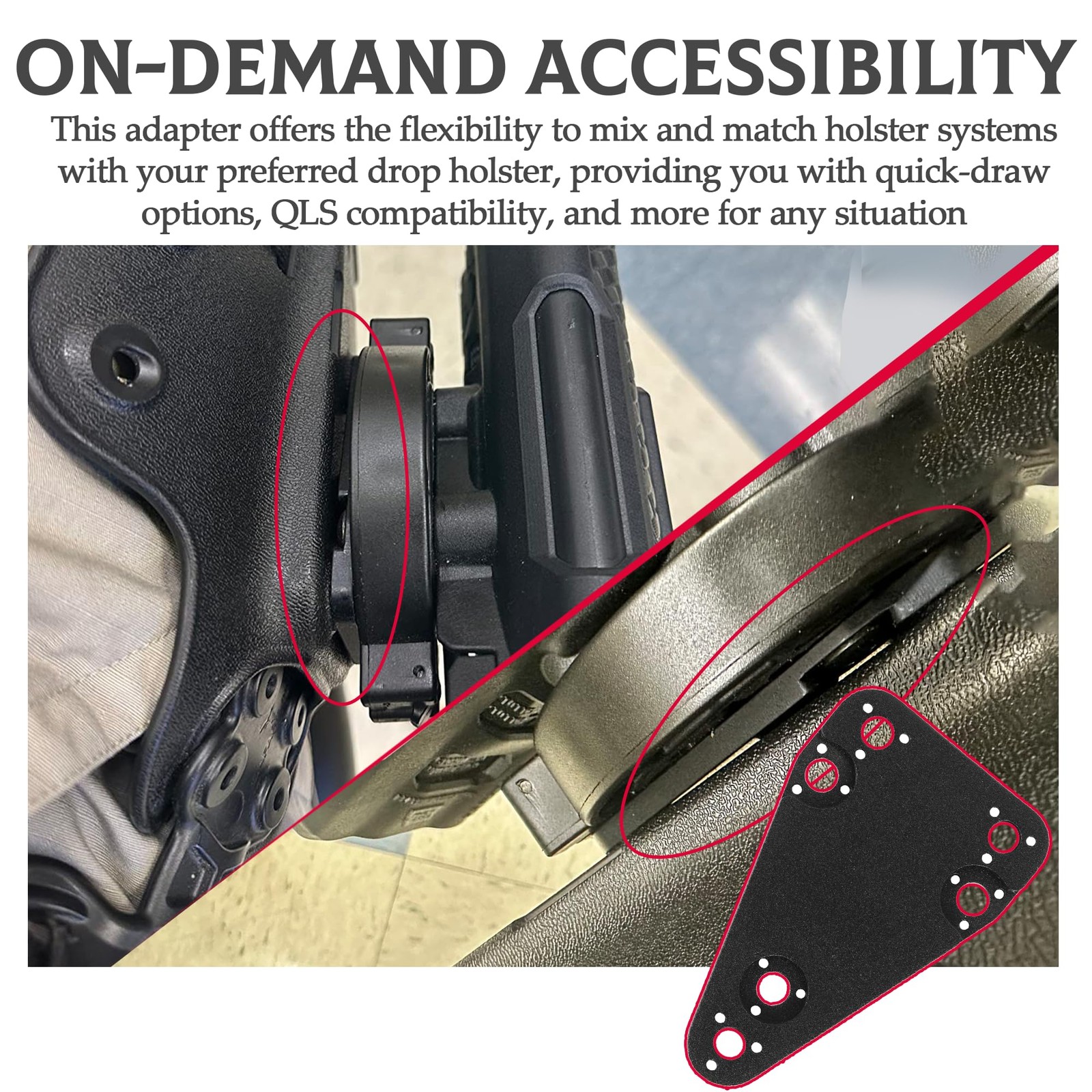 Universal Holster Adapter Kit with Blackhawk and Safariland Tactical Holsters…