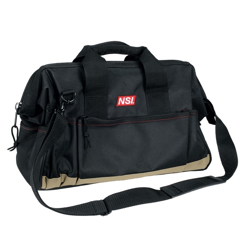 NSI 23 Pocket, Wide Top Zippered Tool Bag, 17″L x10″W with tool organizer