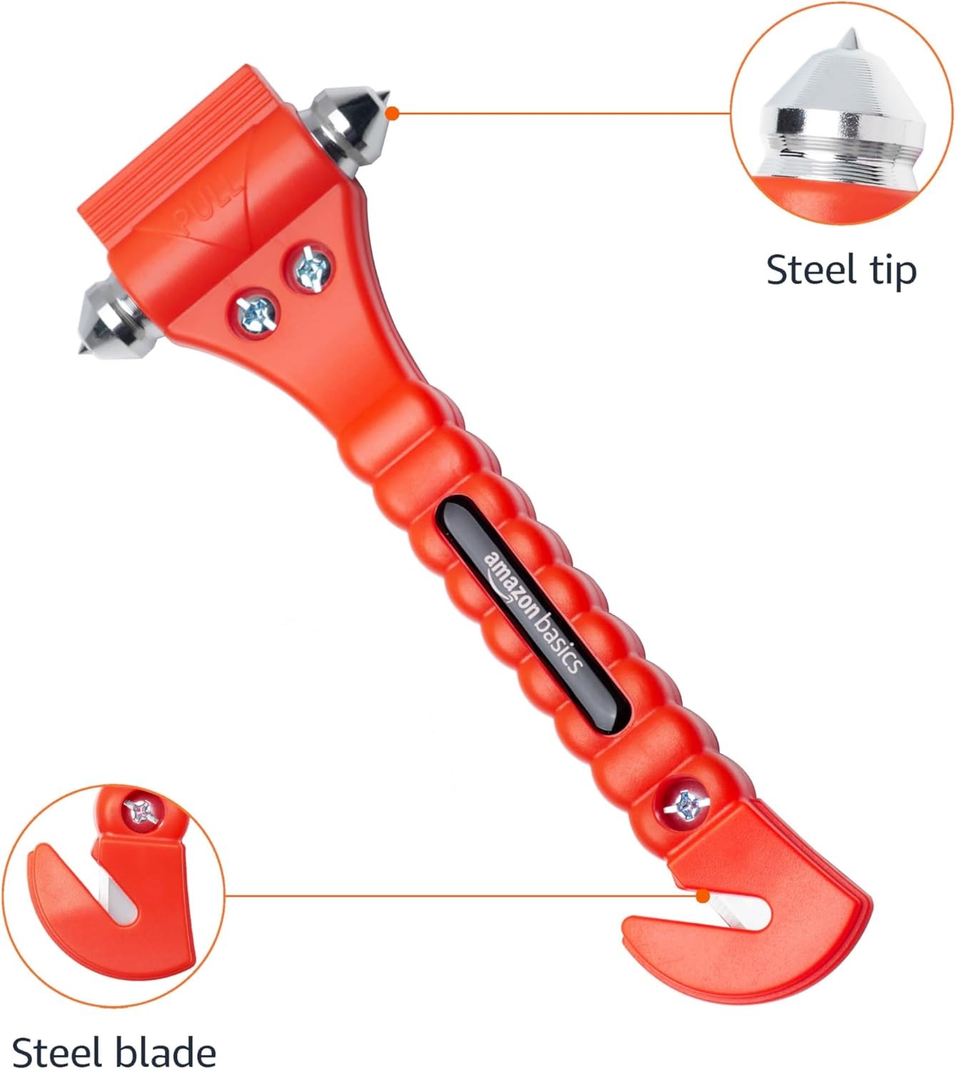 Amazon Basics Emergency Seat Belt Cutter and Window Hammer Tool, Car Accessories