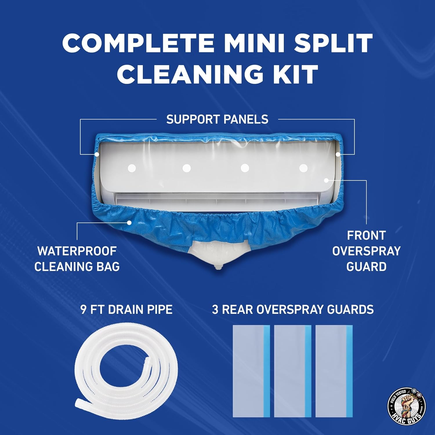 Mini Split System Cleaning Bag 27in-39in Long Waterproof Cleaning Tool Accessory
