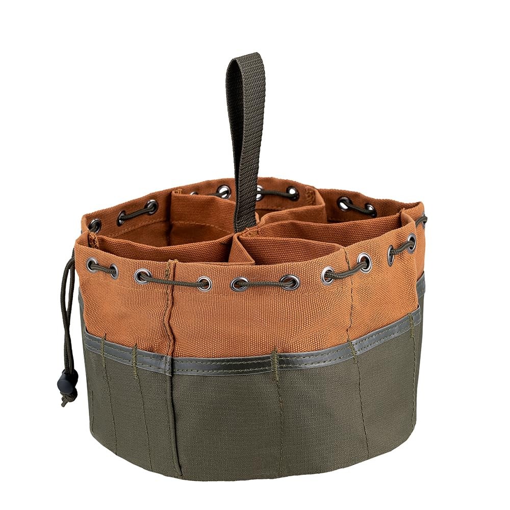 25001 Canvas Organizer Parachute Bag with 19 Pockets for Nails,Screws, and Bolts