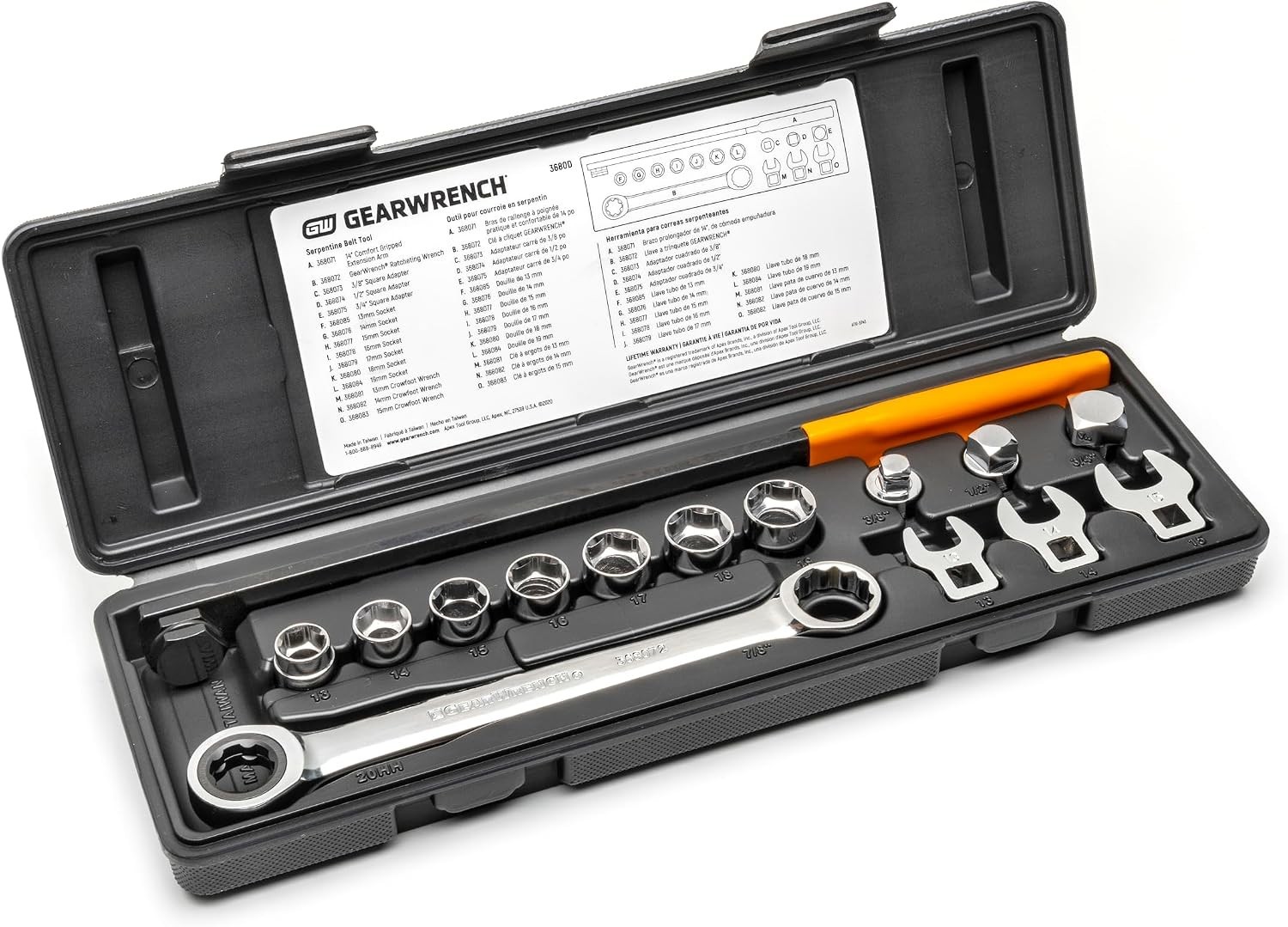 Effortless Serpentine Belt Changes – 15 Piece Ratcheting Tool Set Included