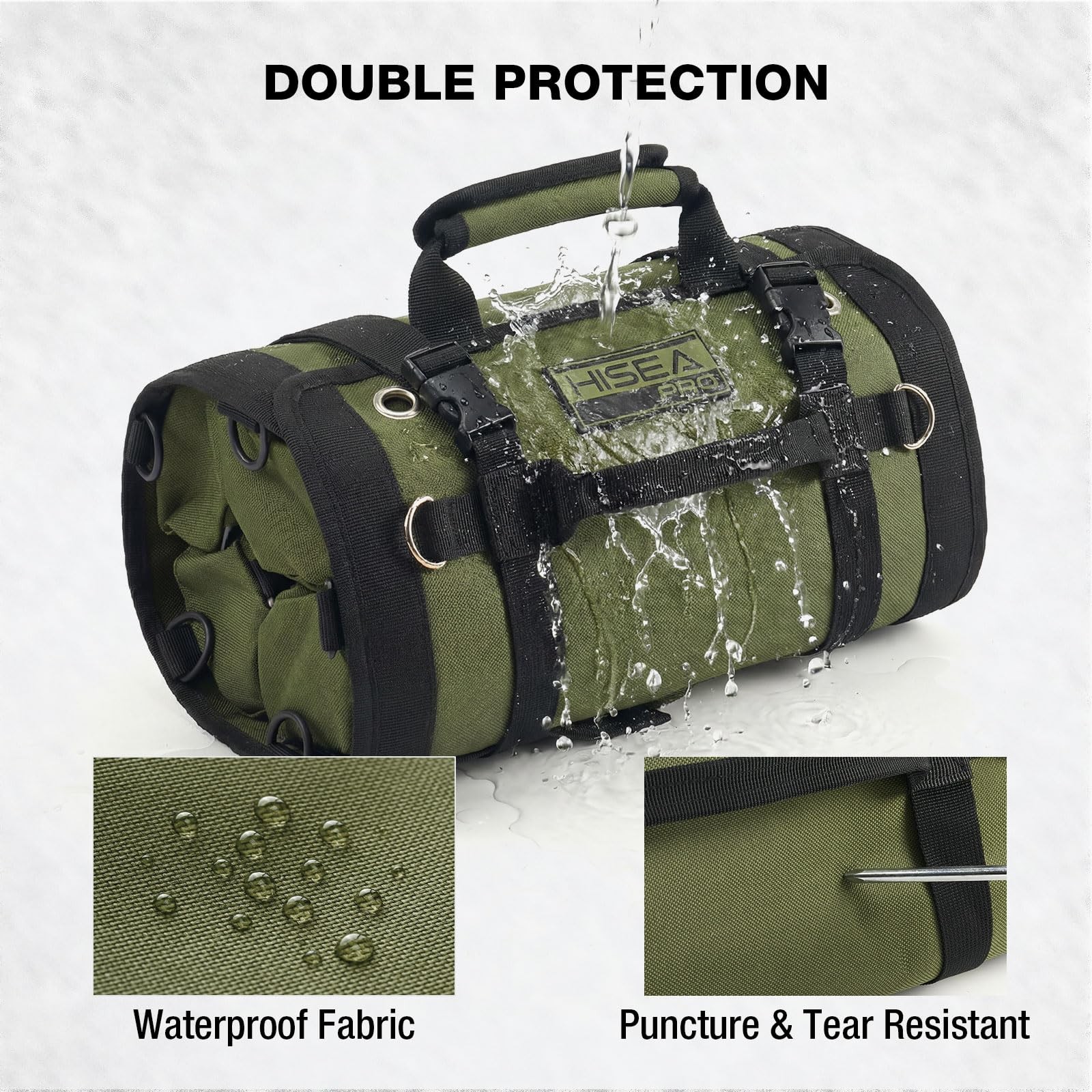 Roll Up Tool Bag, Heavy Duty Tool Storage Large-Capacity, 27″*14″ Portable To…
