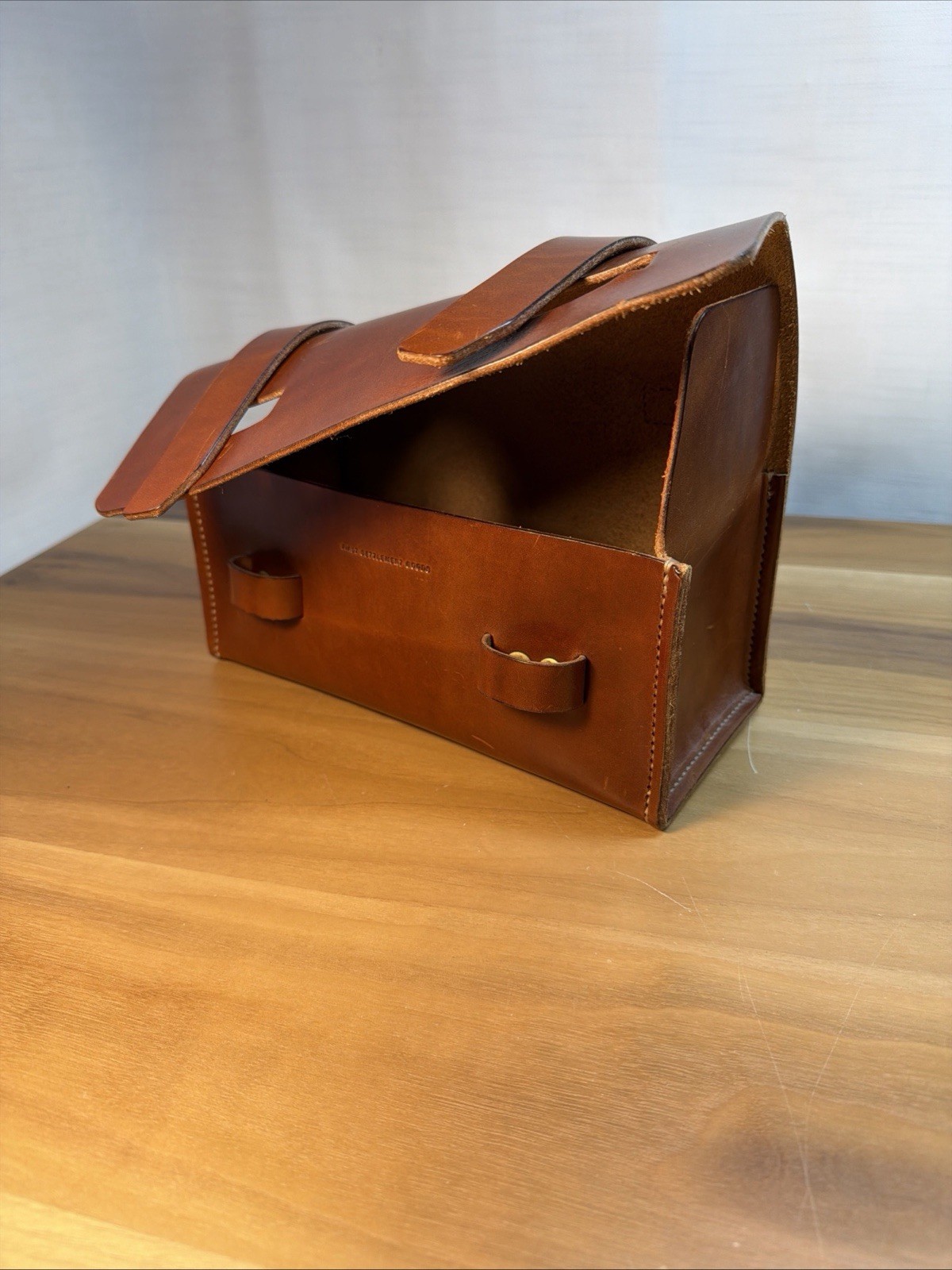 First Settlement Goods Leather Compact Toolbox Handmade Distressed 10x4x5″