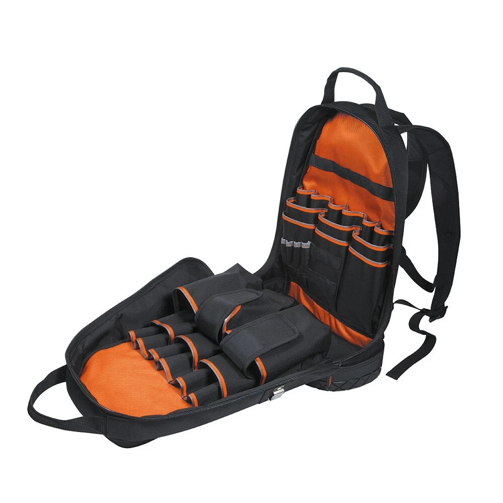 Klein Tools 55421BP-14 Tradesman Pro Tool Backpack 39 Pocket Hard Molded Base