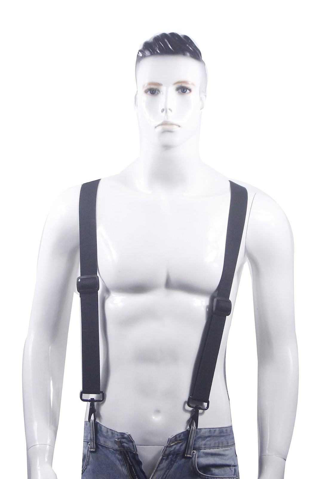 Cedrainy Men’s Suspenders Swivel Hooks X Back Susspenders One Size, Black
