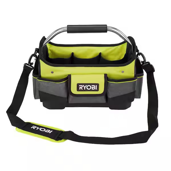 Ryobi 13 In. Tool Tote Bag 17 Pockets Water Resistant, Handle