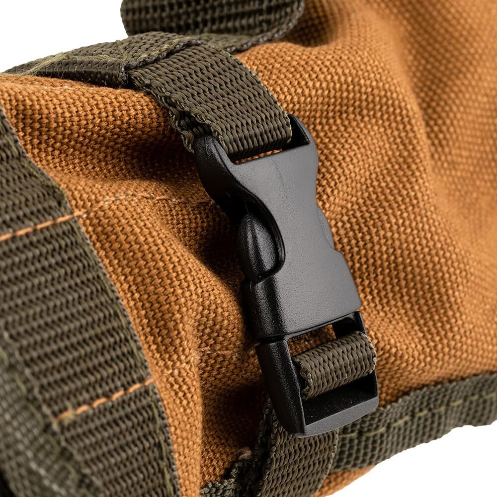 Heavy Duty Canvas Tool Roll Organizer with 25 Pockets and Quick Release Buckles