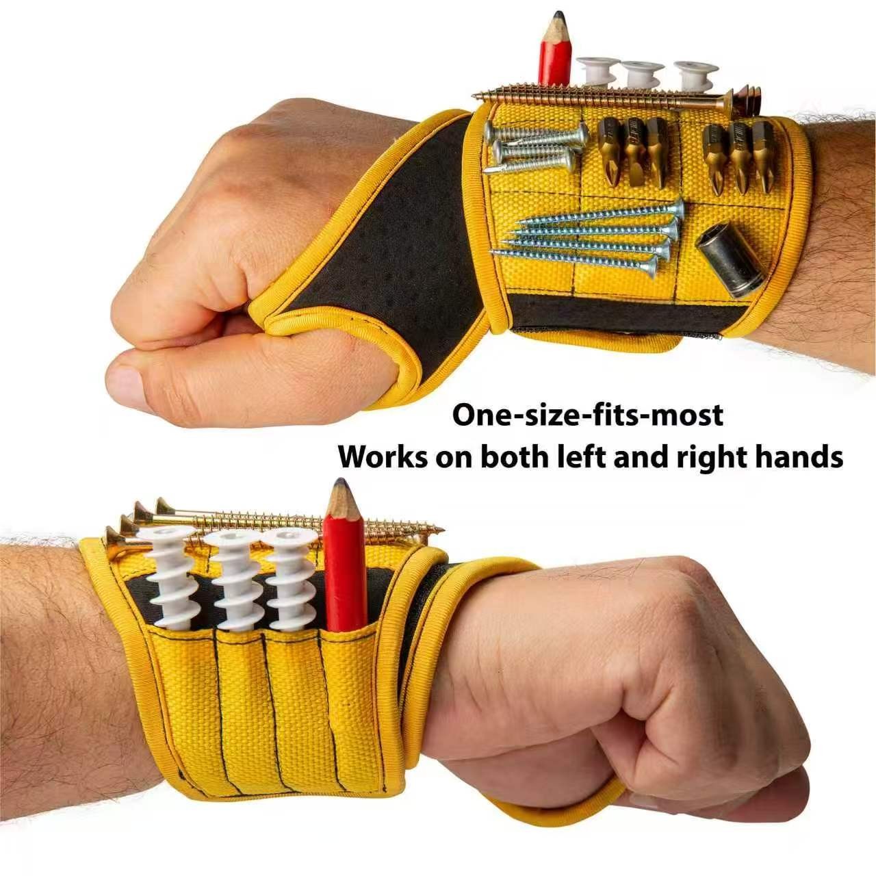GMOX Magnetic Tool Wristband with 9 Strong Magnets for Screws & Wrist Support