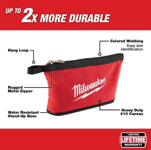 Milwaukee 48-22-8180 Zipper Pouch Red