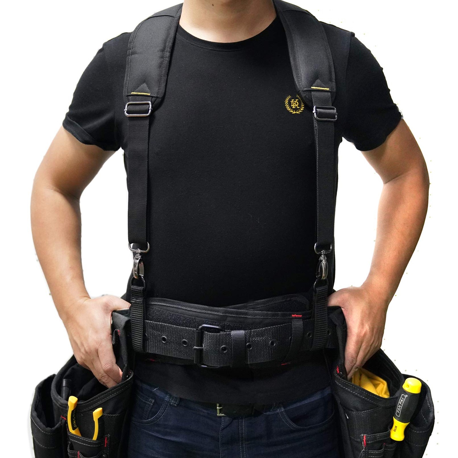 Tool Belt Suspender 3 point padded suspenders plus 3 pack suspender loop