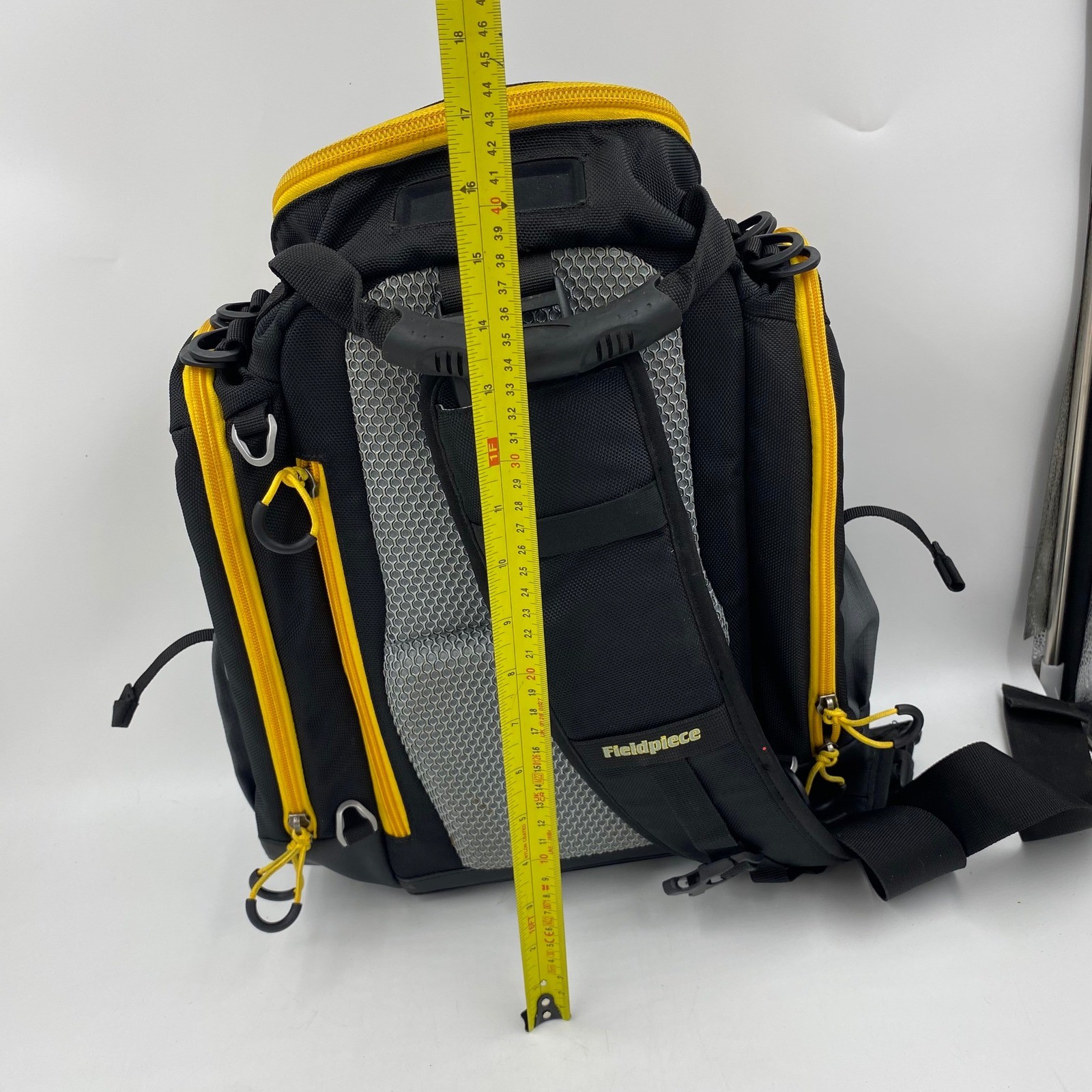 Fieldpiece BG36 Mens Inspection Tool Bag Black Yellow HVAC Sling Backpack