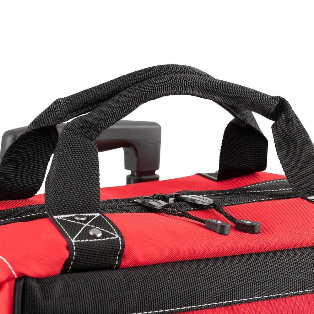 Husky Rolling Tool Bag 18 in. Large 18-Pocket Water-Resistant Telescoping Handle
