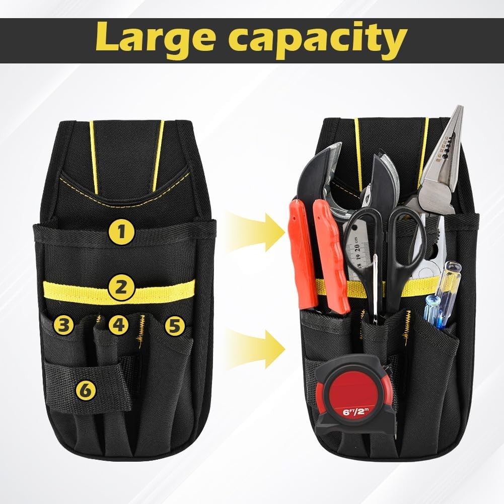 Small Electrician Tool Pouch Utility Belt Bag 600D Oxford Cloth HVAC Handyman