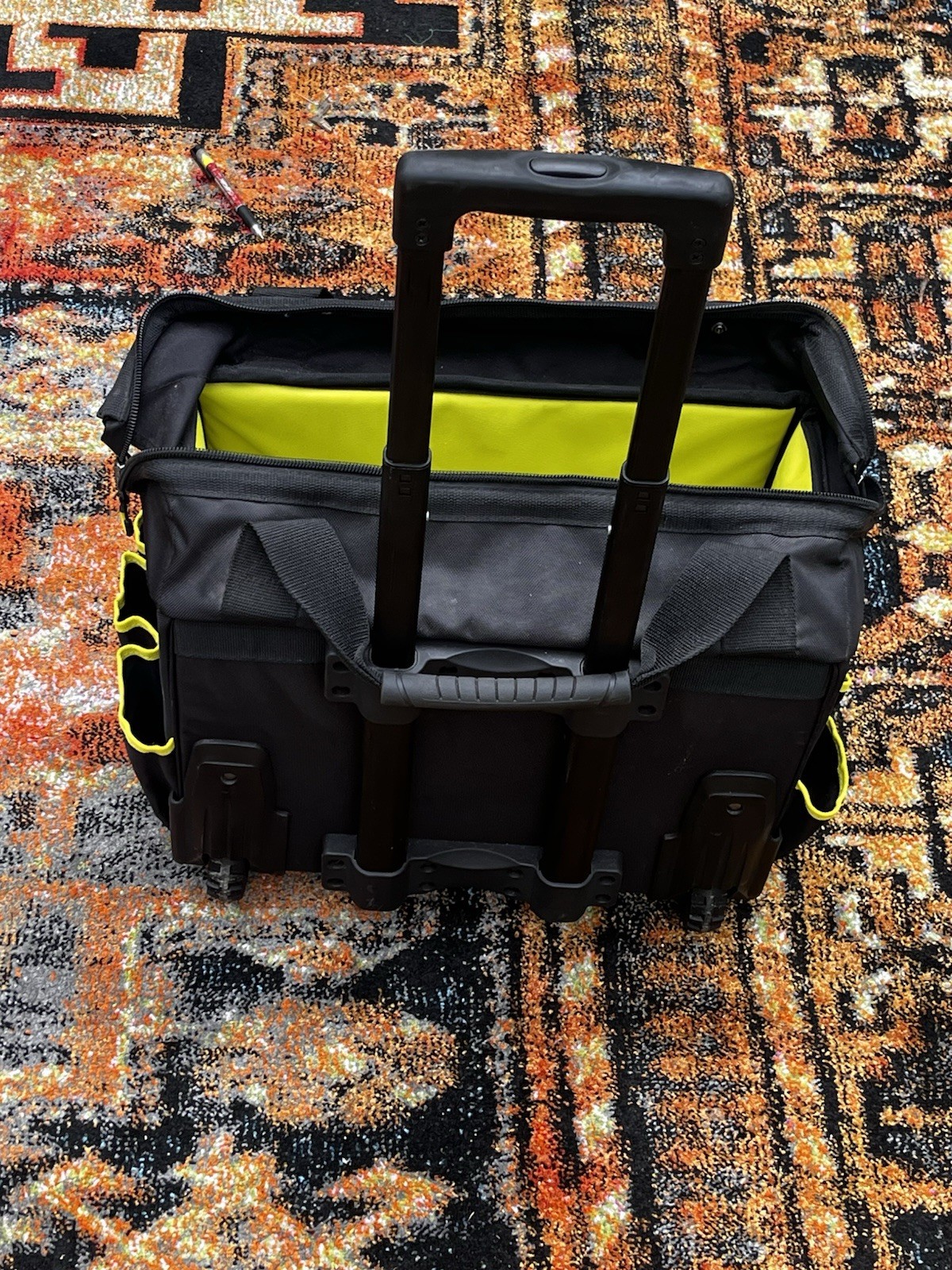 AWP Rolling 18 Inch Tool Bag with Telescoping Handle – 14 Pockets –