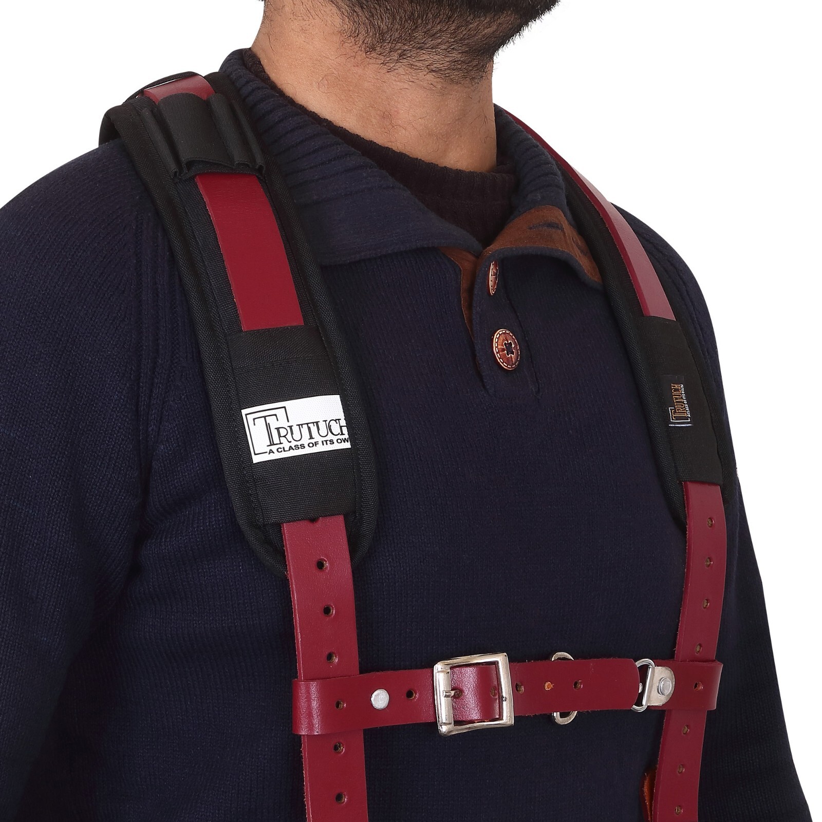 TRUTUCH Nylon and Leather Tool Belt with Leather Work Suspender | Electrician