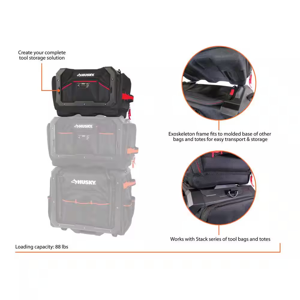 Husky 16 In. Stack Tool Tote