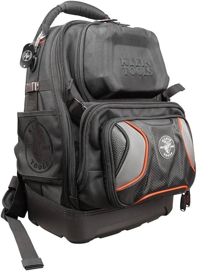 Klein Tools 55485 Tool Bag Backpack, Durable Electrician Backpack, Polyester