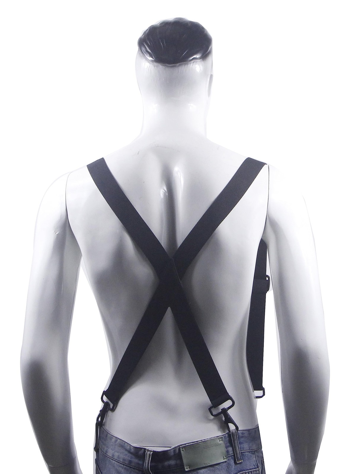 Cedrainy Men’s Suspenders Swivel Hooks X Back Susspenders One Size, Black