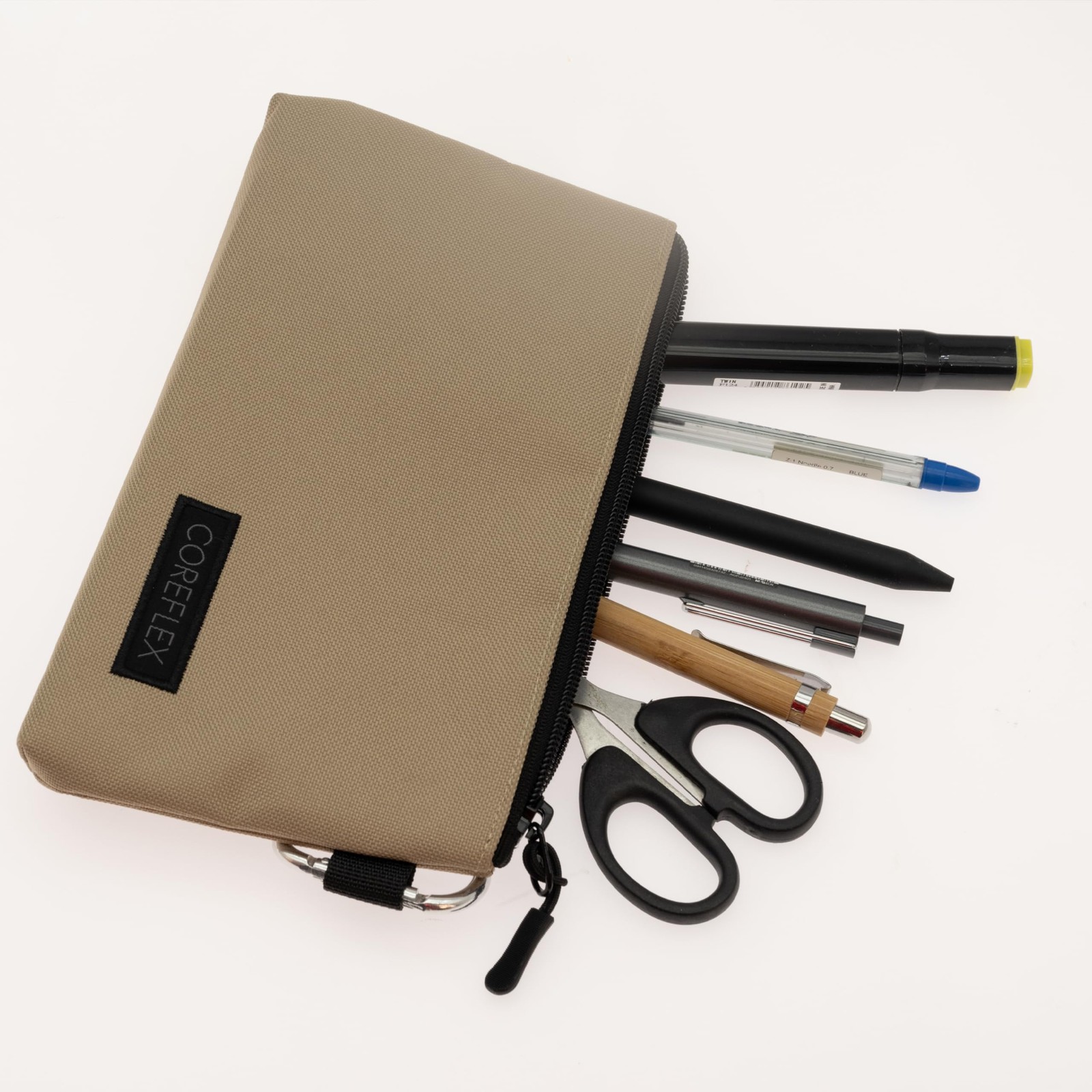 COREFLEX Premium Tool Pouch Zipper Bag, Small 6 pack Combo mixed size Khaki