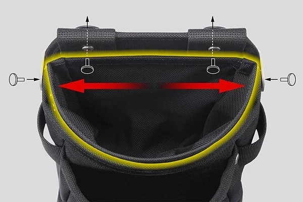 Tajima SFKBNC-2SS Cordura Nylon Tool Pouch 2-Tier Extra Small Detachable Holder
