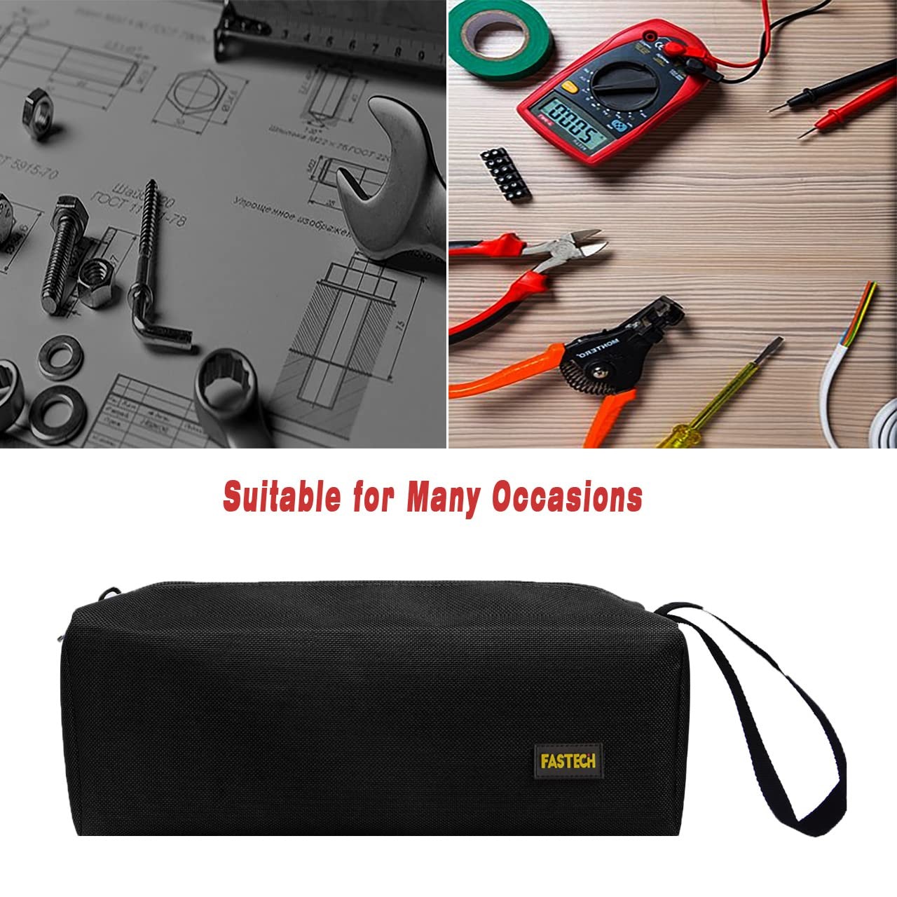 1-Pack Zipper Utility Tool Bag, Small Zipper Bags/Multi-Purpose Tool Pouch To…