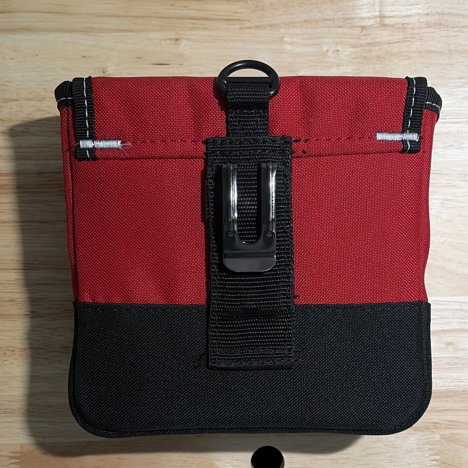 Husky 2-Piece Tool Pouch Set Red/Black with Belt Clip