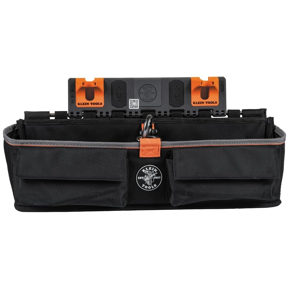 Large Tool Pouch with S Hook Rail System – Holds Lineman Tools, Cutters & Wrench