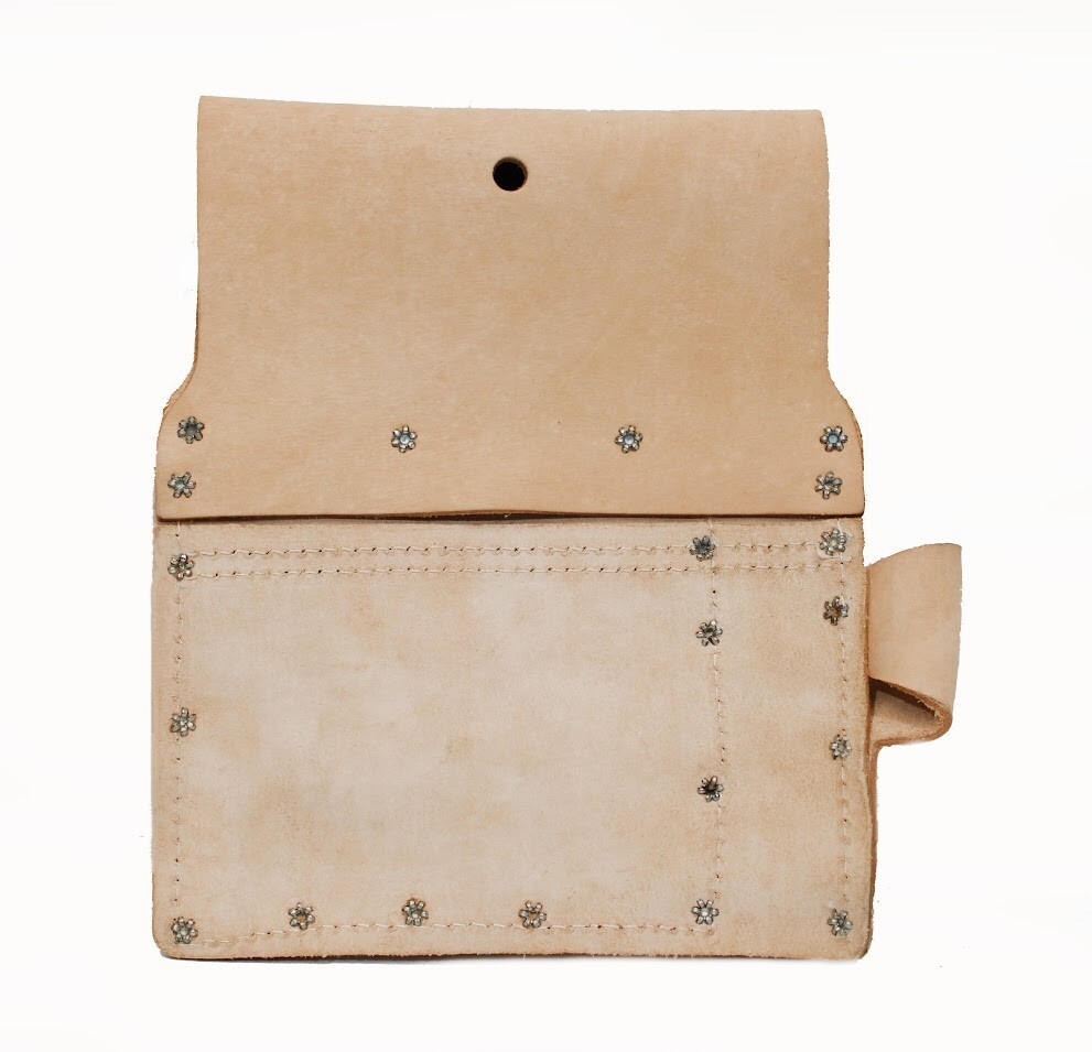 USA PRO TOOLS 8 Pocket Flat-Type Standard Drywall Tool Pouch Heavy Duty Leather.