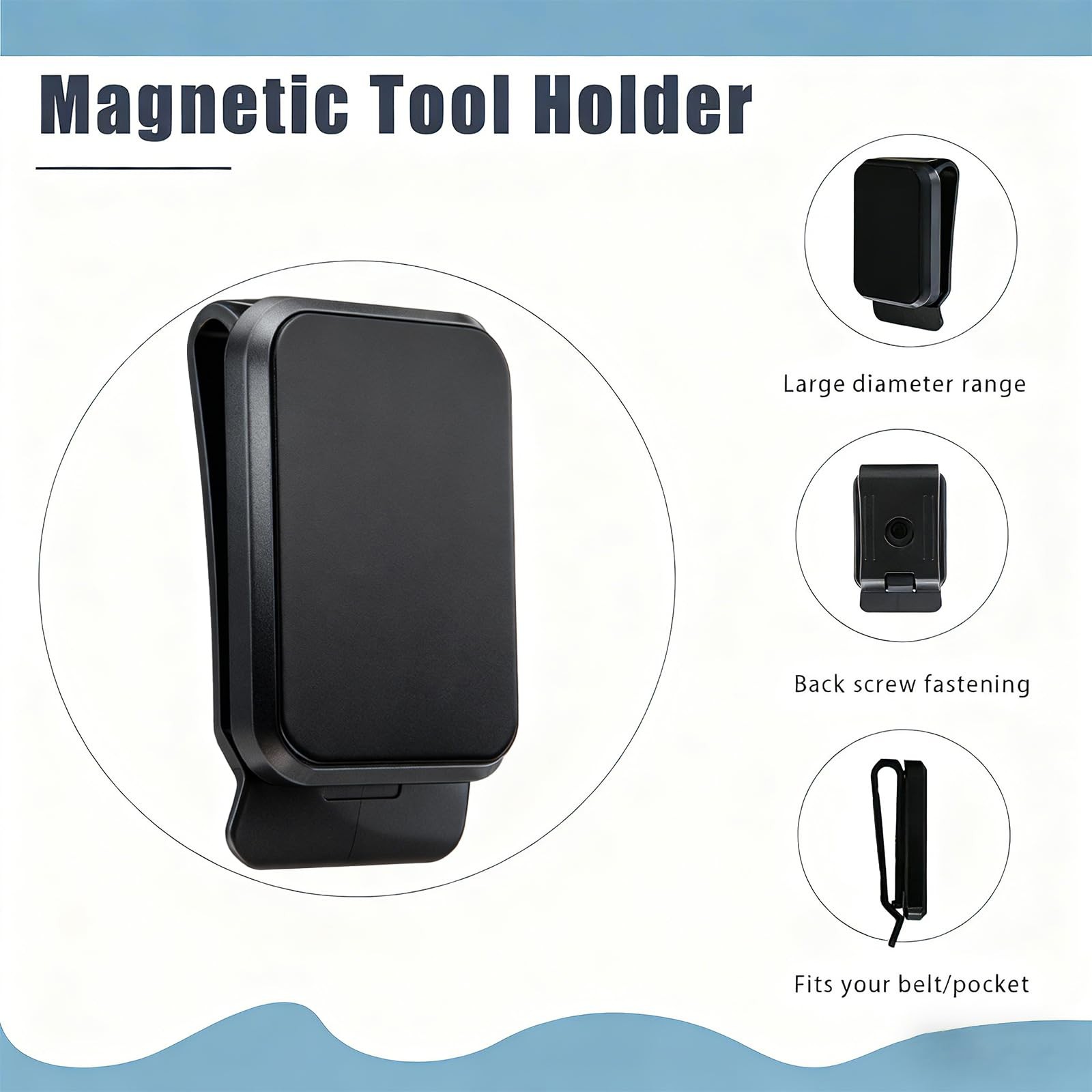 Magnetic Tool Holder Super Strong Tool Holster, Magnet Belt Clip Neodymium Magne