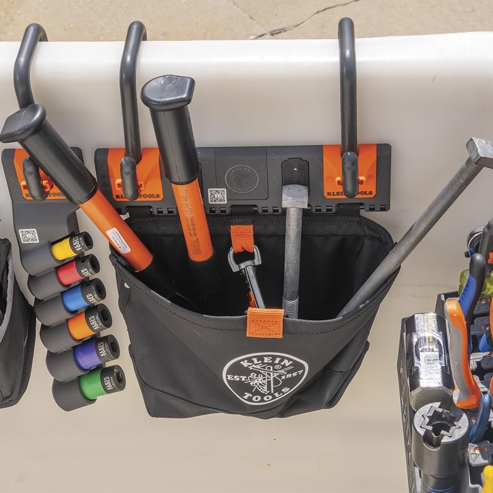 Klein Tools Bc510S Bucket Work Center Hardware Tool Pouch Carabiner Magnetic S