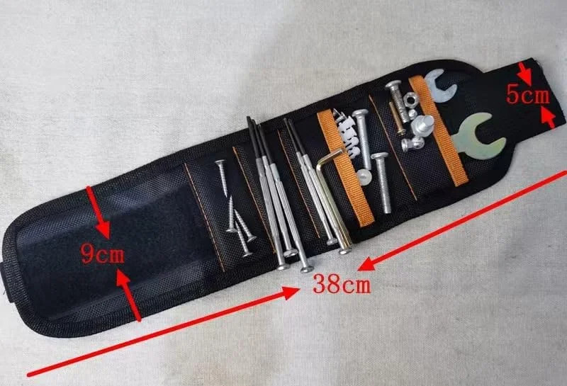 Magnetic Wristband Tool Belt with 5 Powerful Magnets for Holding Screws, Gift fo