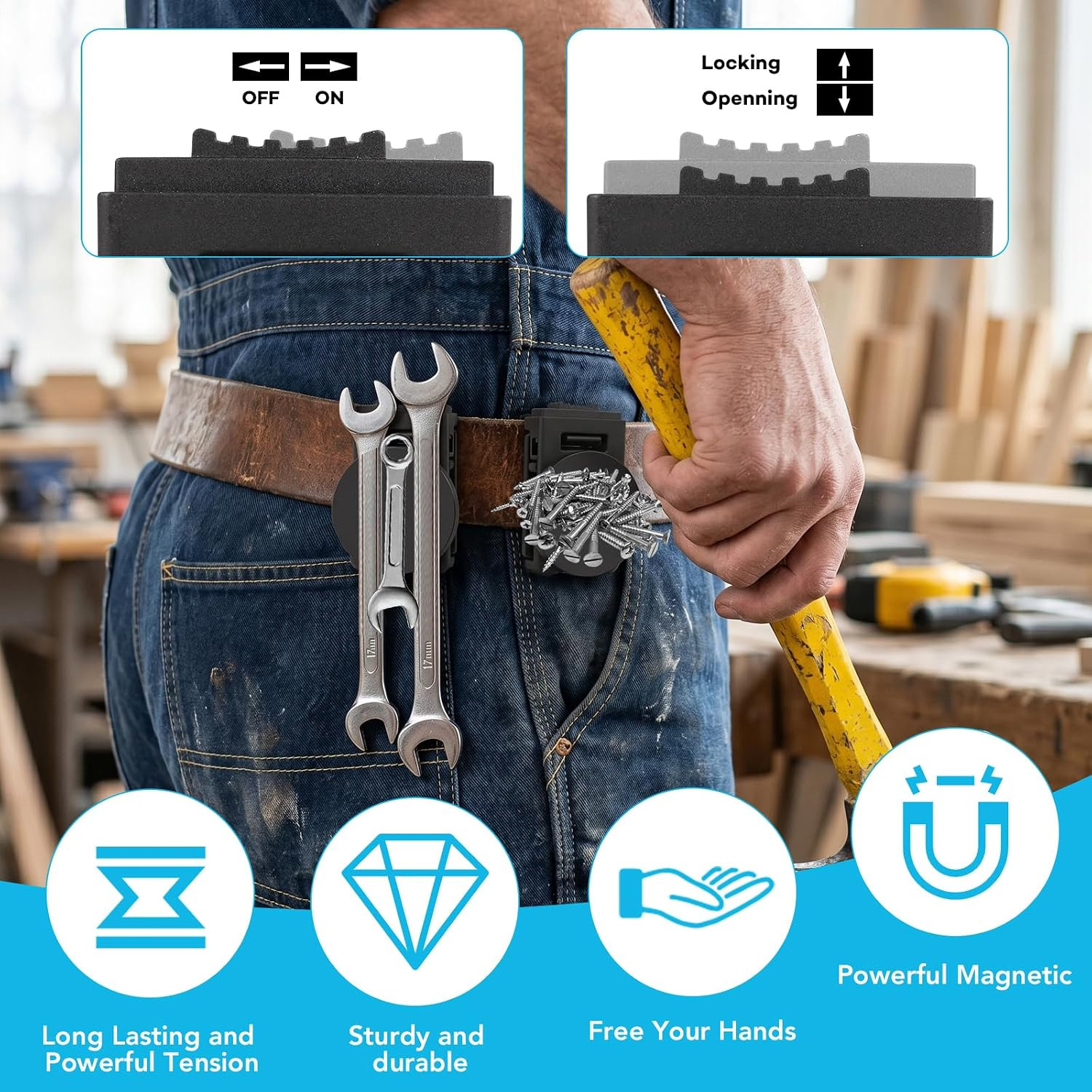 3 Pack Tool Holster Belt Clip Strong Holstery Magmaster Belt Clip Heavy Duty