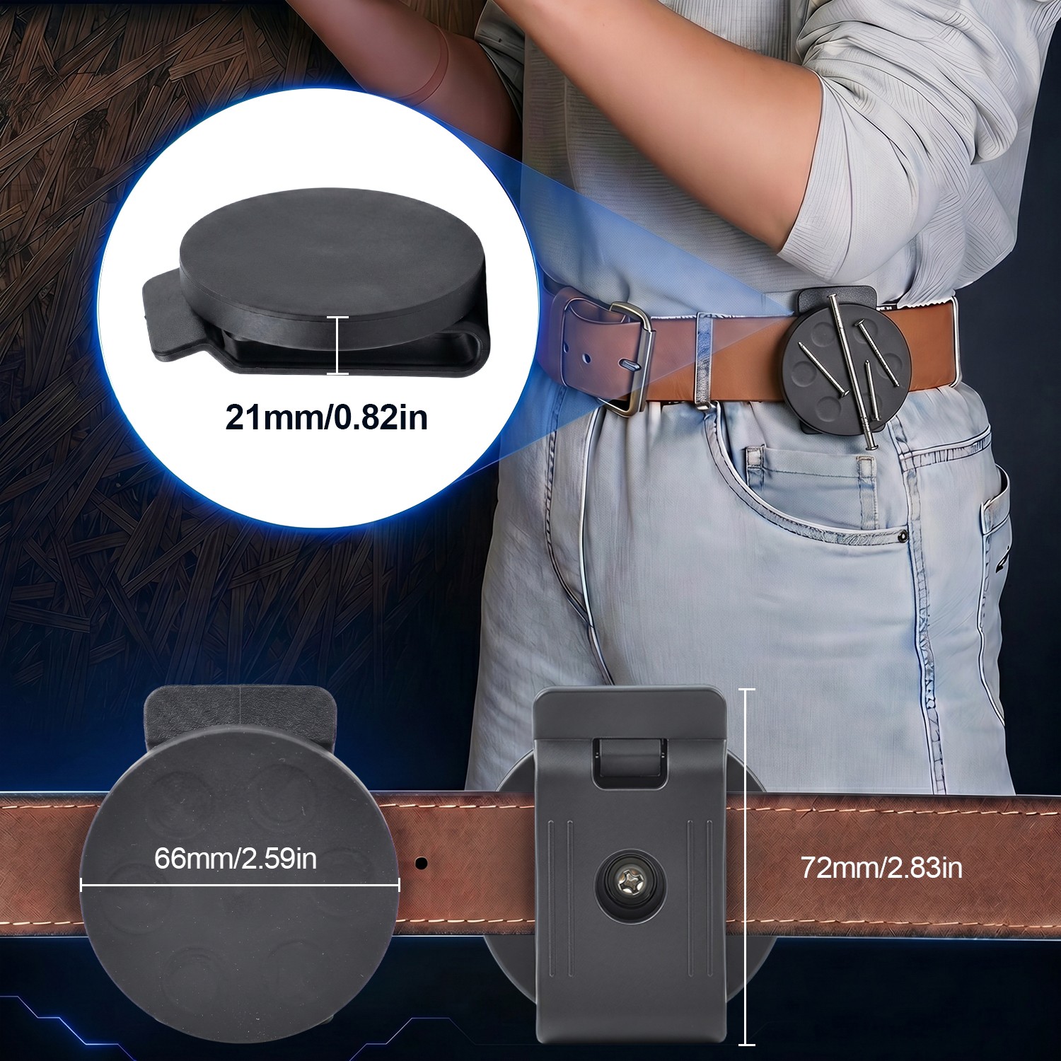 Magnetic Belt Clips, Heavy Duty Magnet Holster Magnetic Tool Holder Belt Accesso