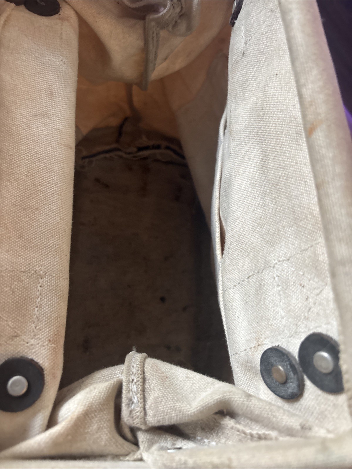 VTG Hi-Line Canvas Tool Bucket Bag Strap Hook Plastic Bottom Lineman Bell System