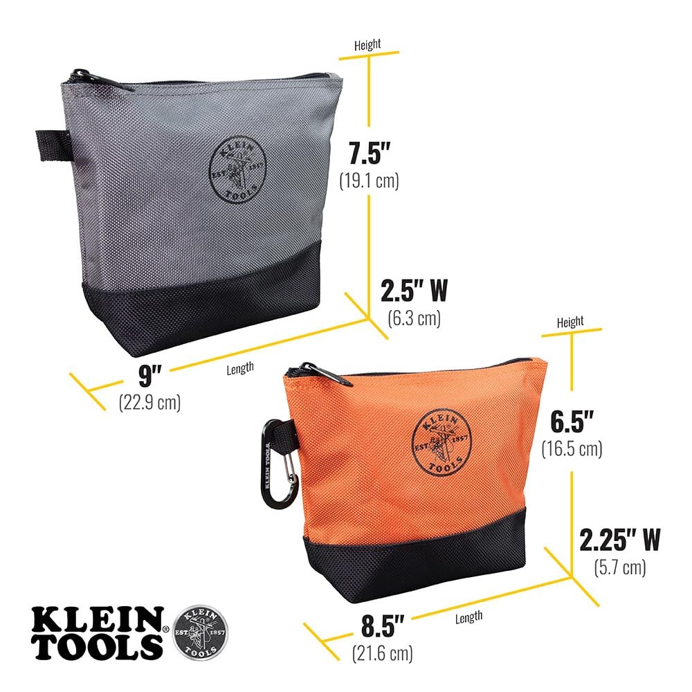 Klein Tools 55470 Utility Bag, StandUp Zipper Tool Bags, Tough 1680d Ballisti…